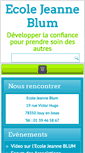 Mobile Screenshot of ecolejeanneblum.fr