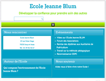 Tablet Screenshot of ecolejeanneblum.fr